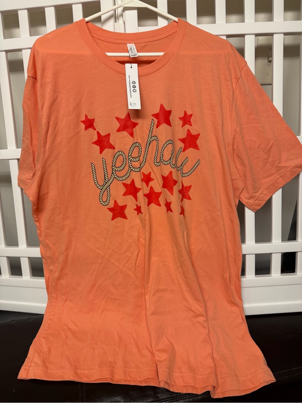Bella Canvas Orange 'Yeehaw' Star Graphic Tee